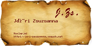 Jóri Zsuzsanna névjegykártya